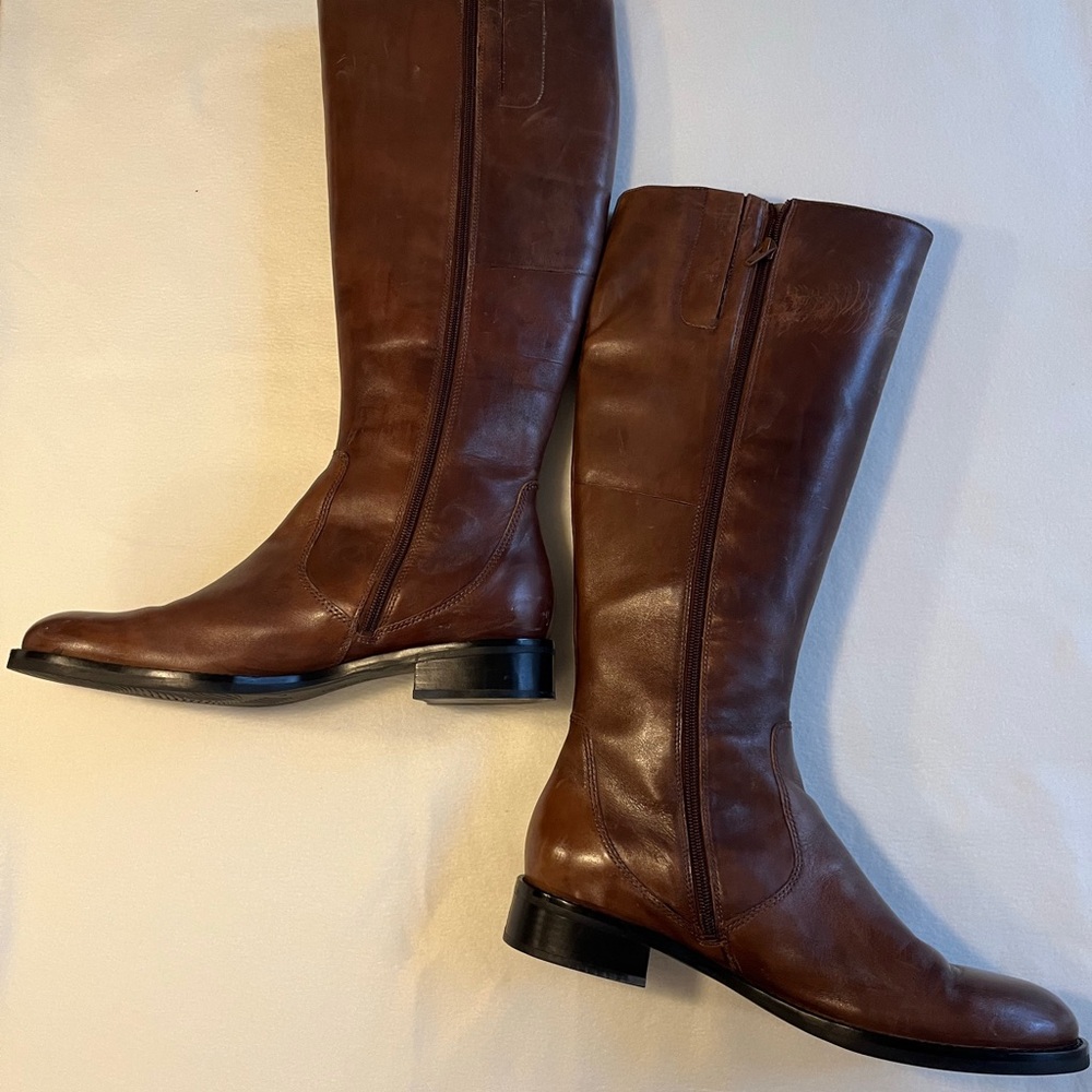 Classic Women's Tall Riding Boots - Brown - Picture 4 of 7
